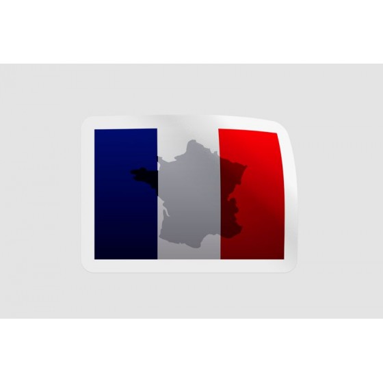 France Map Flag Style 3 Bce