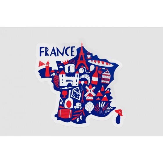 France Map Hand Drawn Style 3