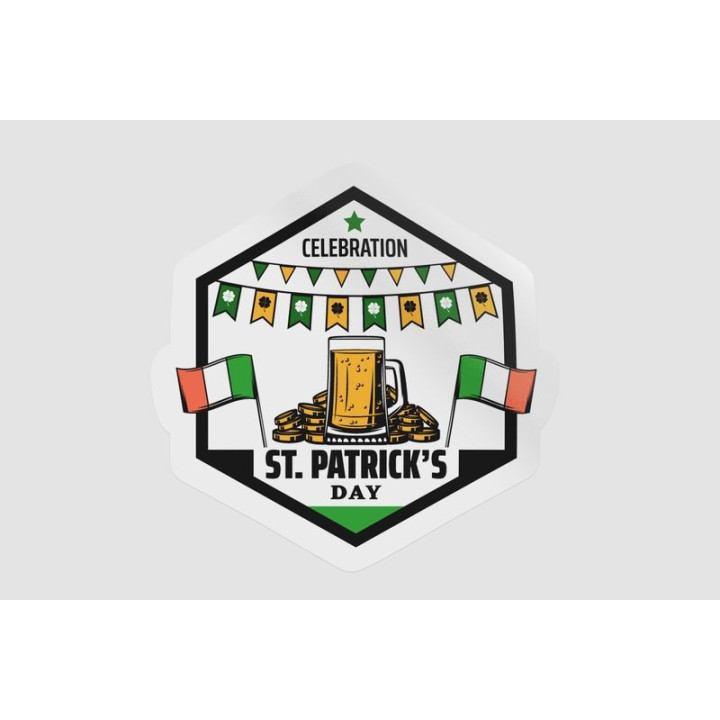 Ireland St Patrick Label Style 18 - DecalsHouse