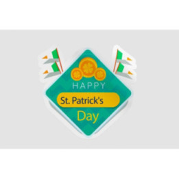 Ireland St Patrick Label Style 9 - DecalsHouse