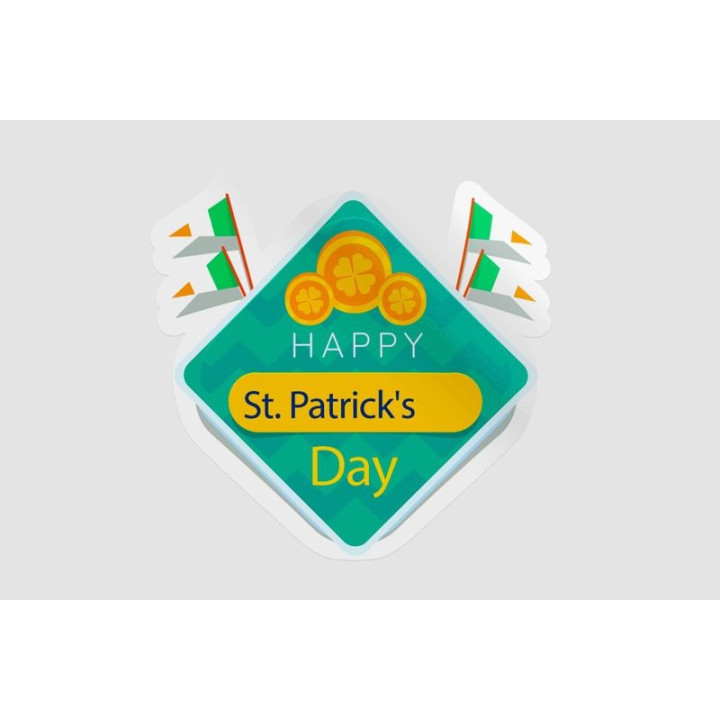 Ireland St Patrick Label Style 9 - DecalsHouse