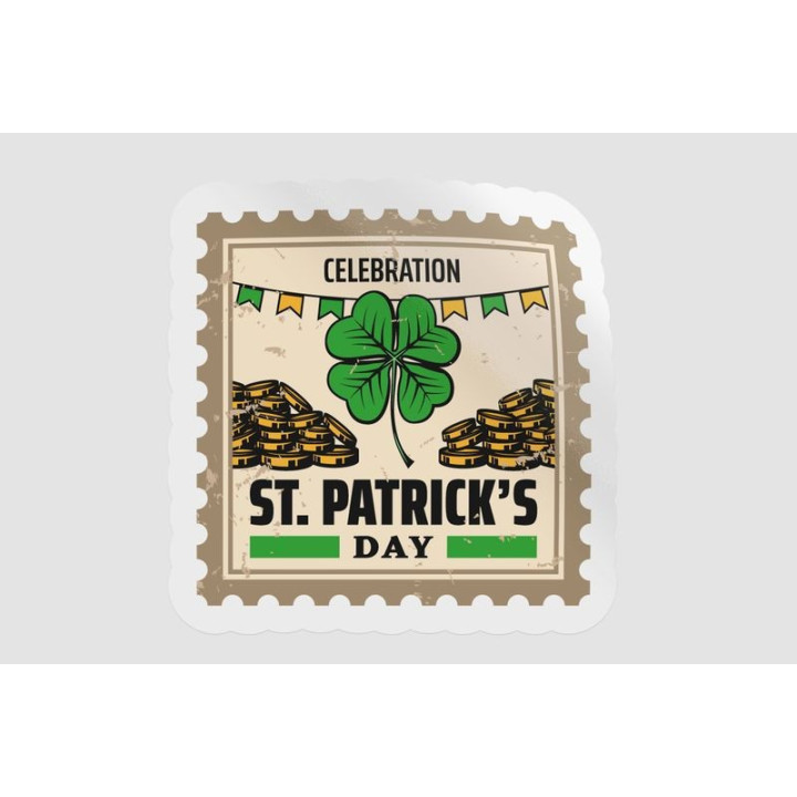 Ireland St Patrick Stamp Style 2 - DecalsHouse