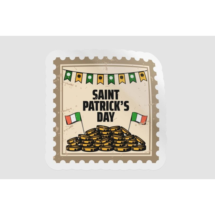 Ireland St Patrick Stamp Style 6 - DecalsHouse