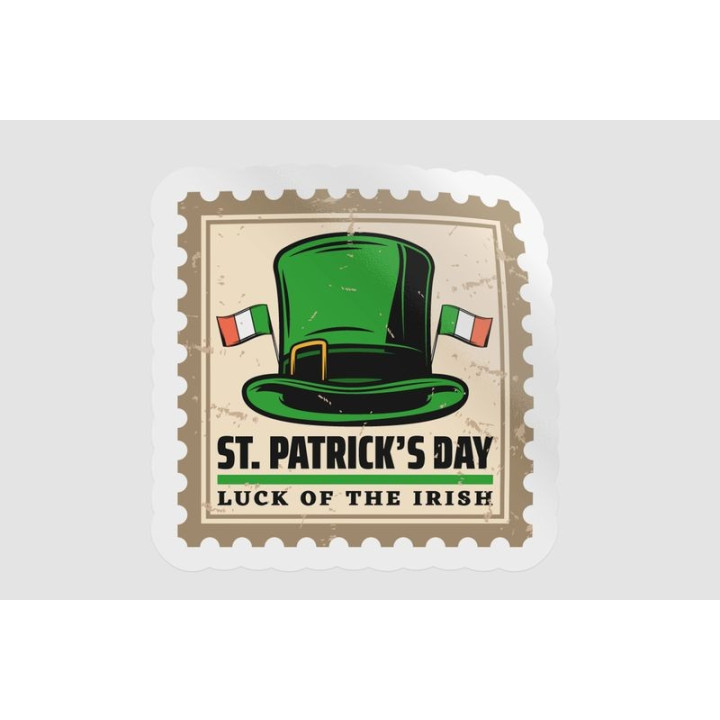 Ireland St Patrick Stamp Style 8 - DecalsHouse