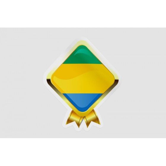 Gabon Flag Badge