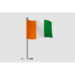 Ivory Coast Flag Style 4 Sticker - DecalsHouse