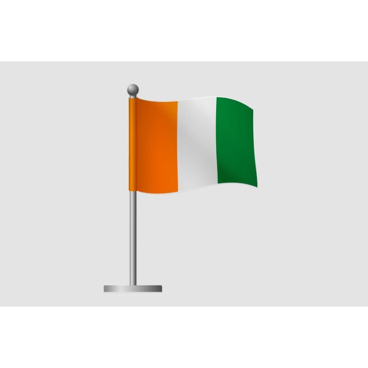 Ivory Coast Flag Style 4 Sticker - DecalsHouse
