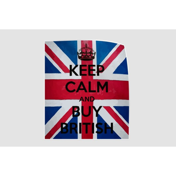 Keep Calm And Buy British Stickers – Union Jack (2-Pack)