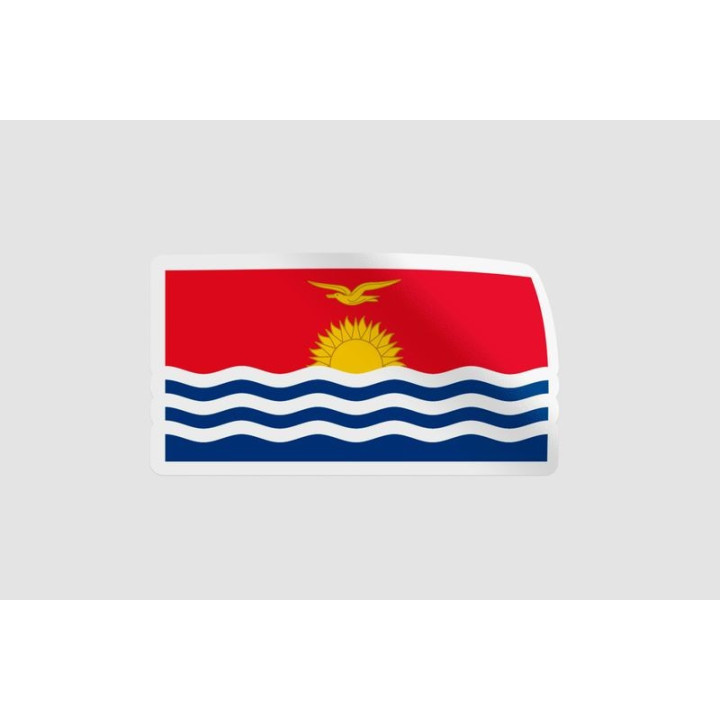Kiribati Flag Style 2 Sticker - DecalsHouse