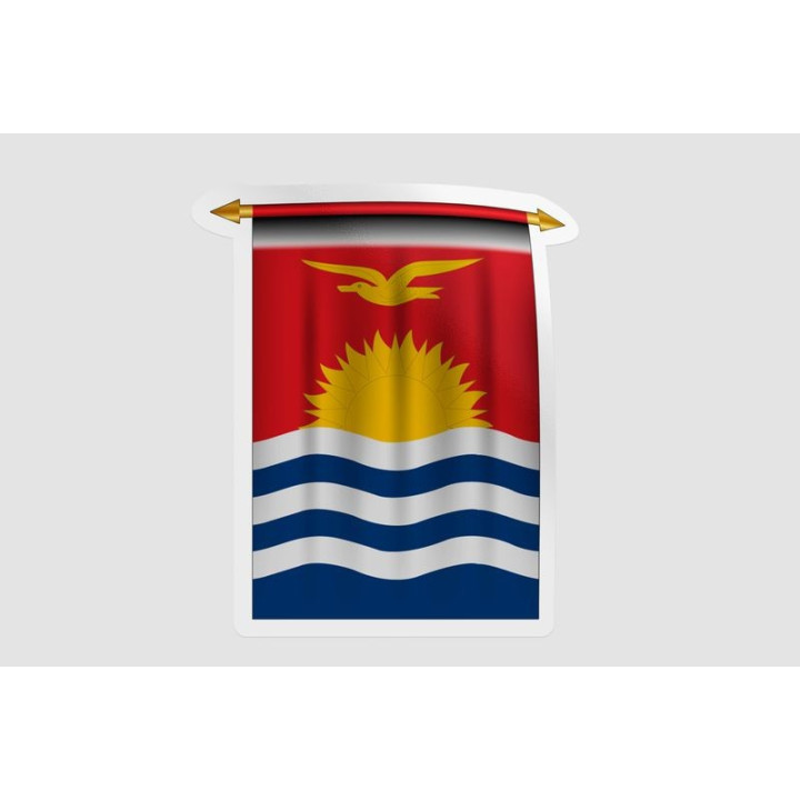 Kiribati Flag Style 7 Sticker - DecalsHouse