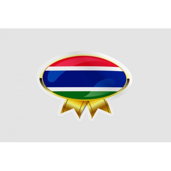 Gambia Flag Badge Style 2