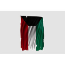 Kuwait Flag Style 13 Sticker - DecalsHouse