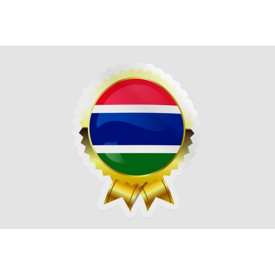 Gambia Flag Badge Style 3