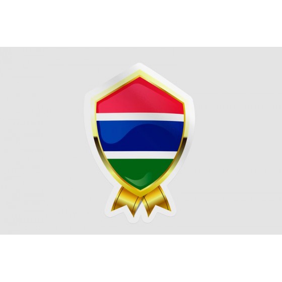 Gambia Flag Badge Style 4