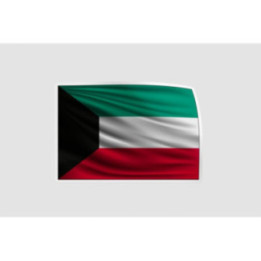 Kuwait Flag Style 17 Sticker - DecalsHouse
