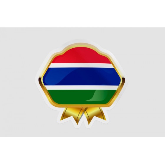Gambia Flag Badge Style 8