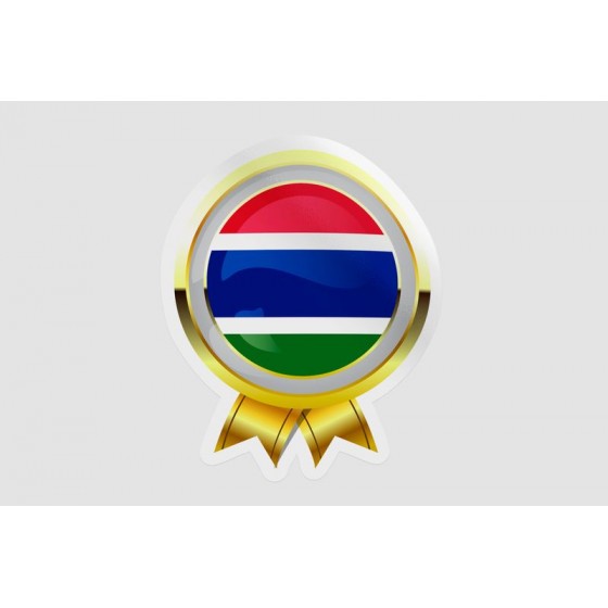 Gambia Flag Badge Style 9