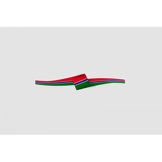 Gambia Flag Ribbon Style 2