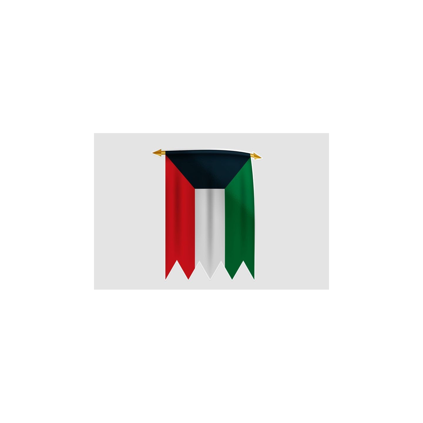 Kuwait Sticker Kuwait Flag Style 9 Sticker - DecalsHouse