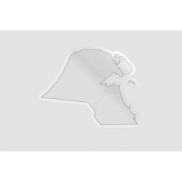 Kuwait Map Style 2 Sticker - DecalsHouse