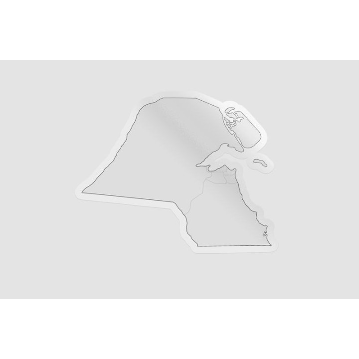 Kuwait Map Style 2 Sticker - DecalsHouse