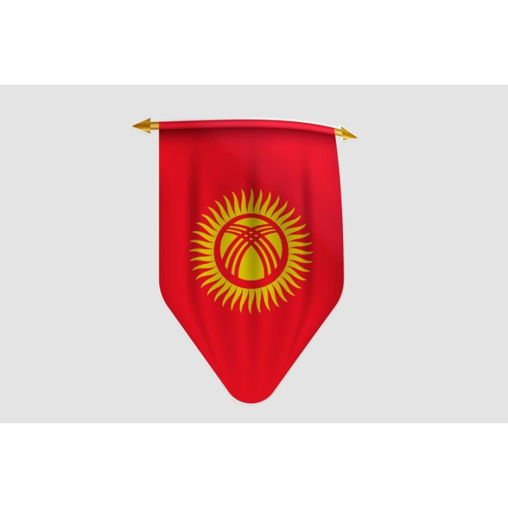 Kyrgyzstan Flag Style 10 Sticker - DecalsHouse