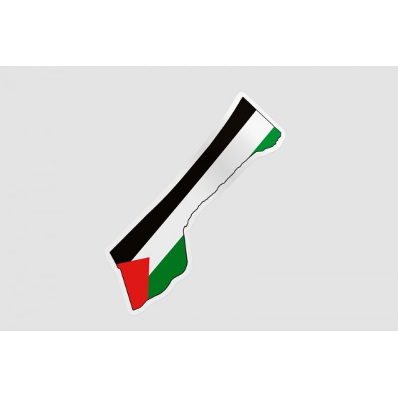 Gaza Map Flag Sticker