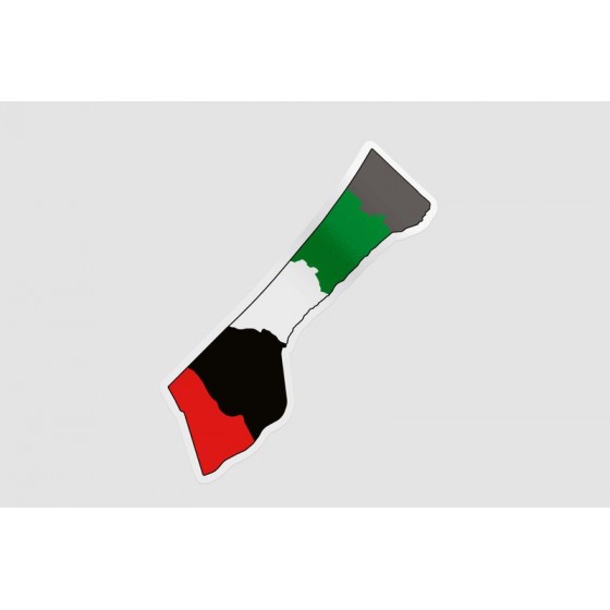 Gaza Map Flag Style 2 Sticker