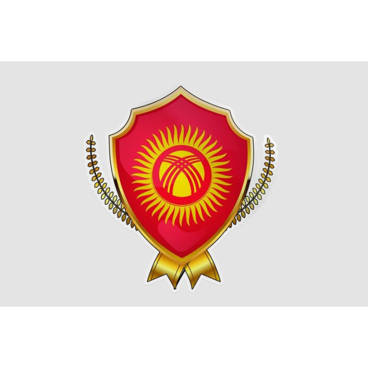 Kyrgyzstan Flag Style 19 Sticker - DecalsHouse