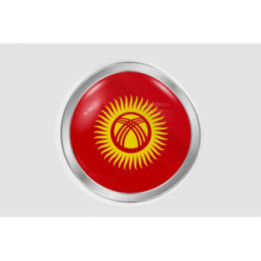 Kyrgyzstan Flag Style 5 Sticker - DecalsHouse