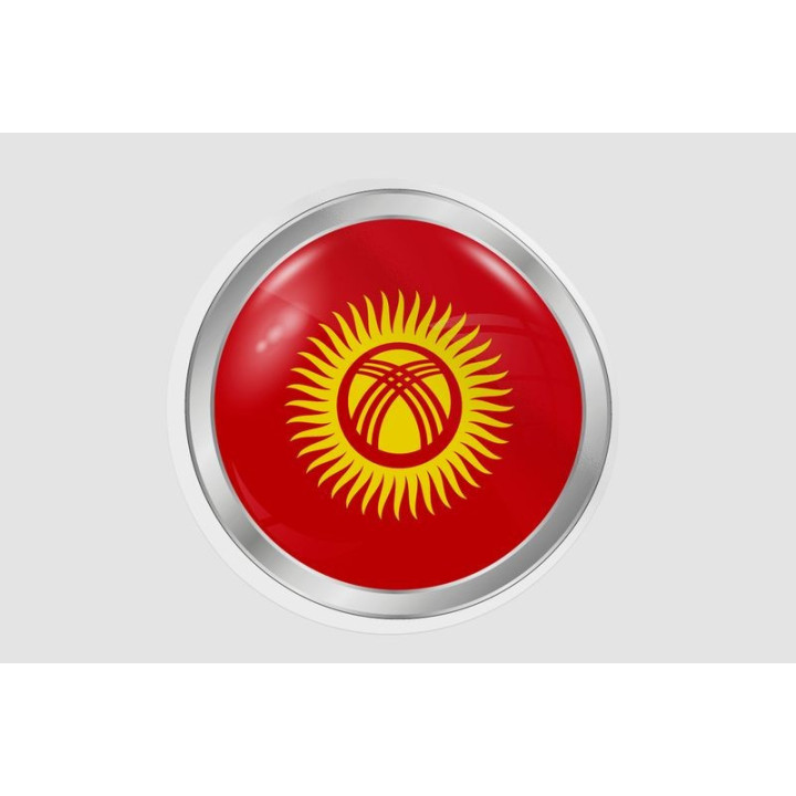 Kyrgyzstan Flag Style 5 Sticker - DecalsHouse