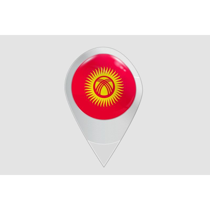 Kyrgyzstan Flag Style 6 Sticker - DecalsHouse