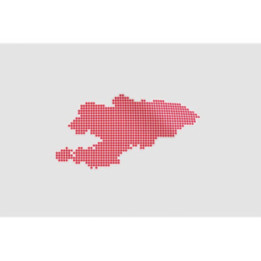 Kyrgyzstan Map Style 2 Sticker - DecalsHouse
