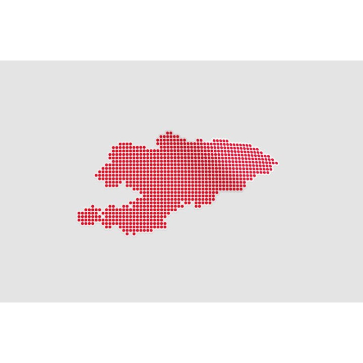 Kyrgyzstan Map Style 2 Sticker - DecalsHouse