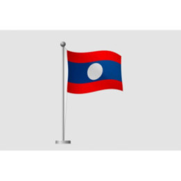 Laos Flag Style 6 Sticker - DecalsHouse