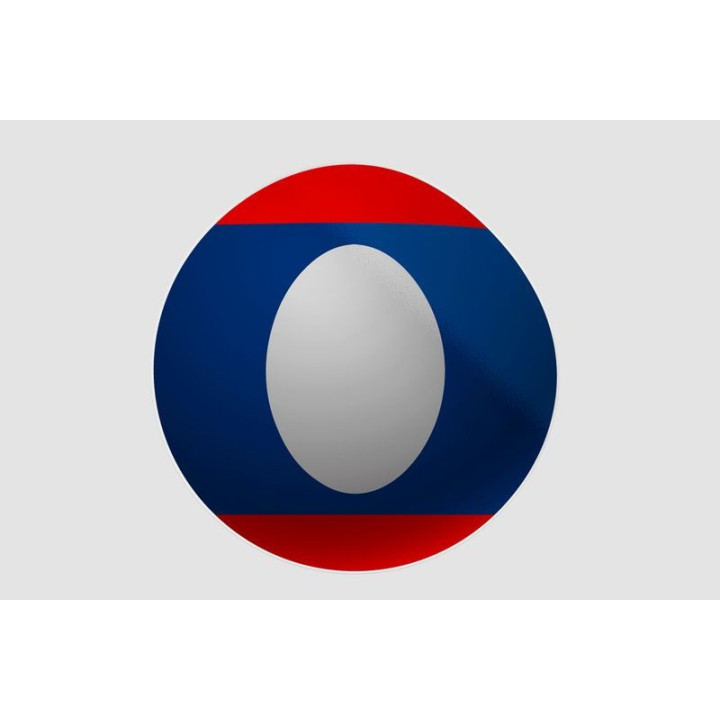 Laos Flag Style 7 Sticker - DecalsHouse