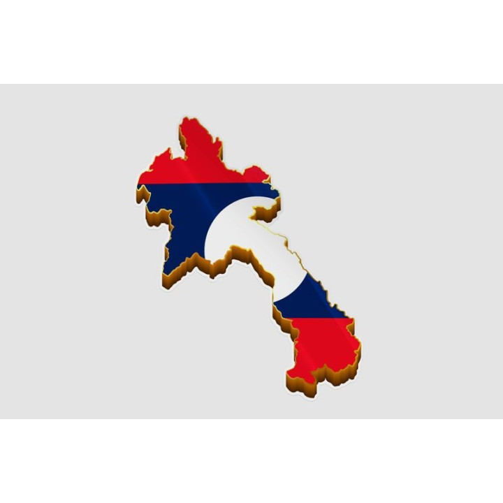 Laos Map Sticker - DecalsHouse