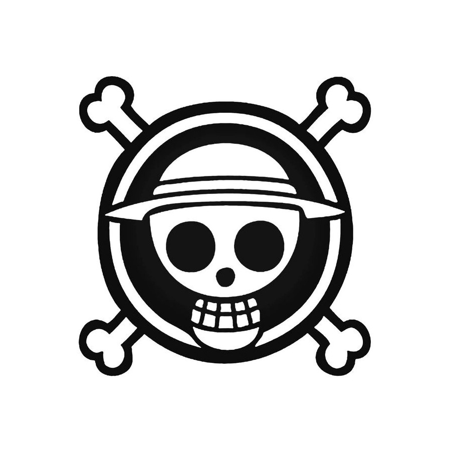Buy One Piece Skull And Crossbones Decal Sticker Online