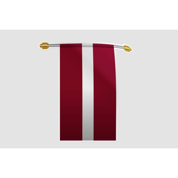 Latvia Flag Style 4 Sticker - DecalsHouse