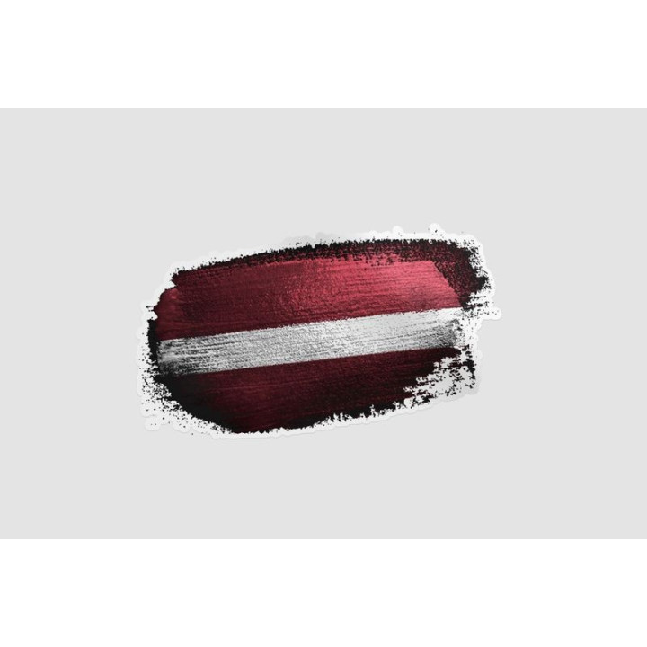 Latvia Flag Style 5 Sticker - DecalsHouse