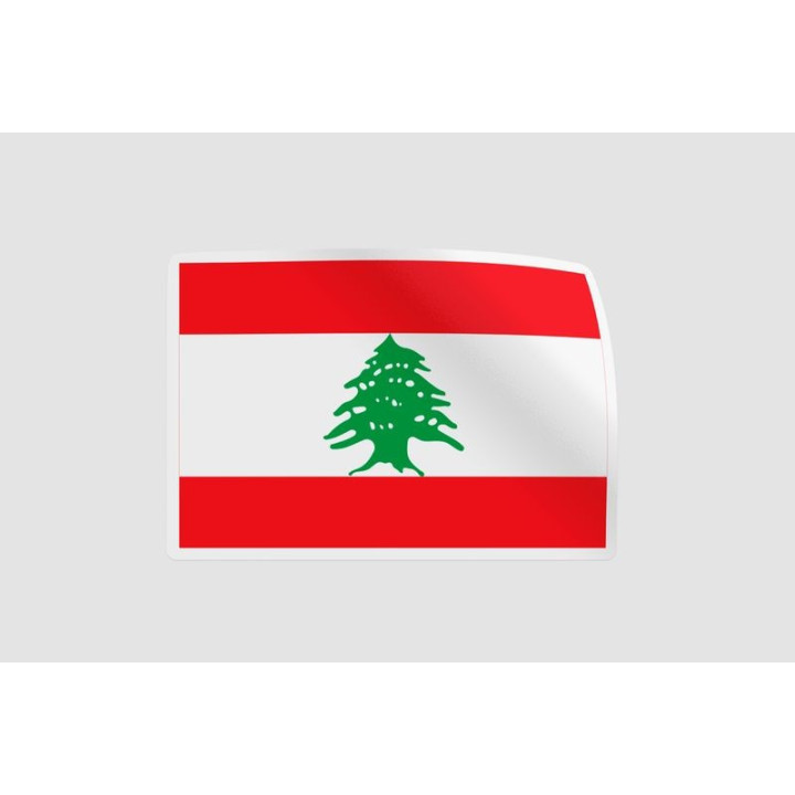 Lebanon Flag Style 3 Sticker - DecalsHouse