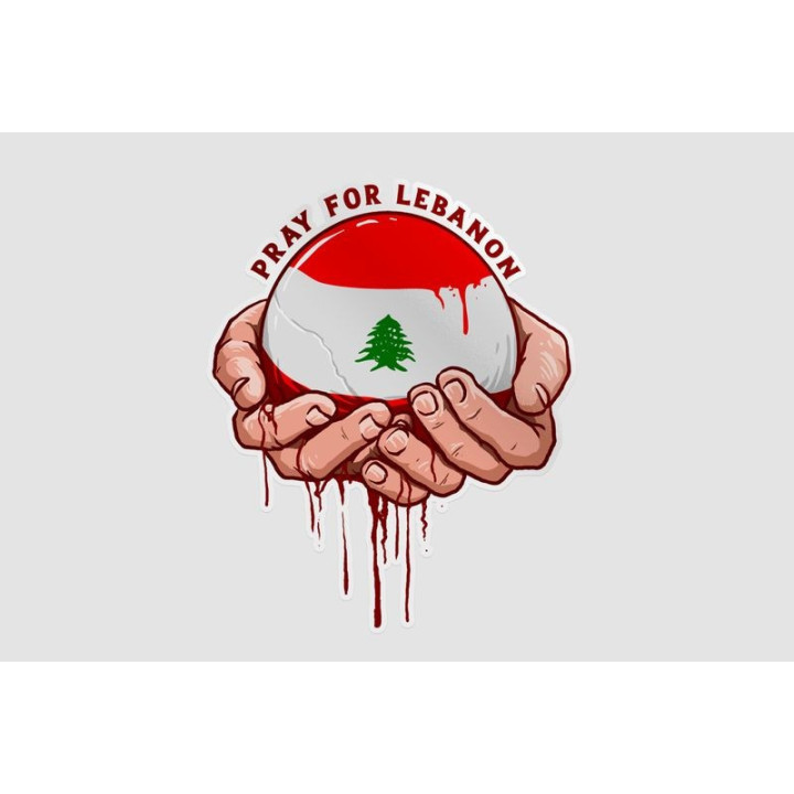 Lebanon Flag Style 6 Sticker - DecalsHouse