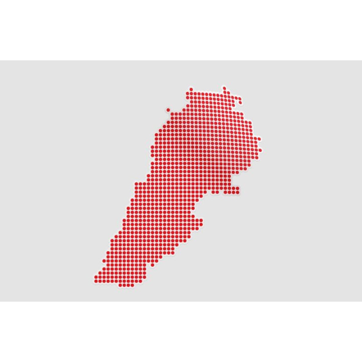 Lebanon Map Style 5 Sticker - DecalsHouse