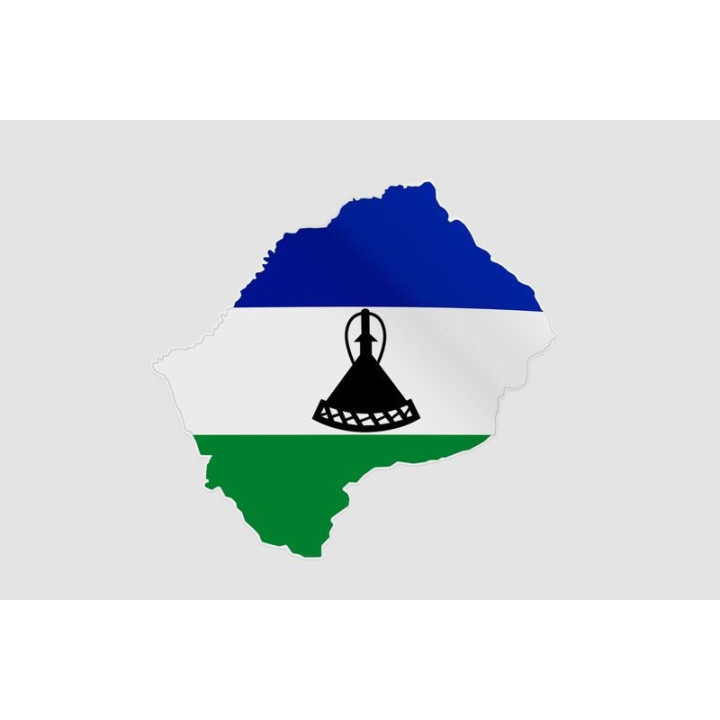Lesotho Map Style 2 Sticker - DecalsHouse
