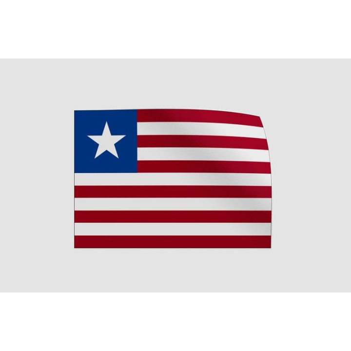Liberia Flag Style 10 Sticker - DecalsHouse