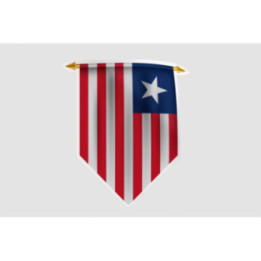 Liberia Flag Style 14 Sticker - DecalsHouse