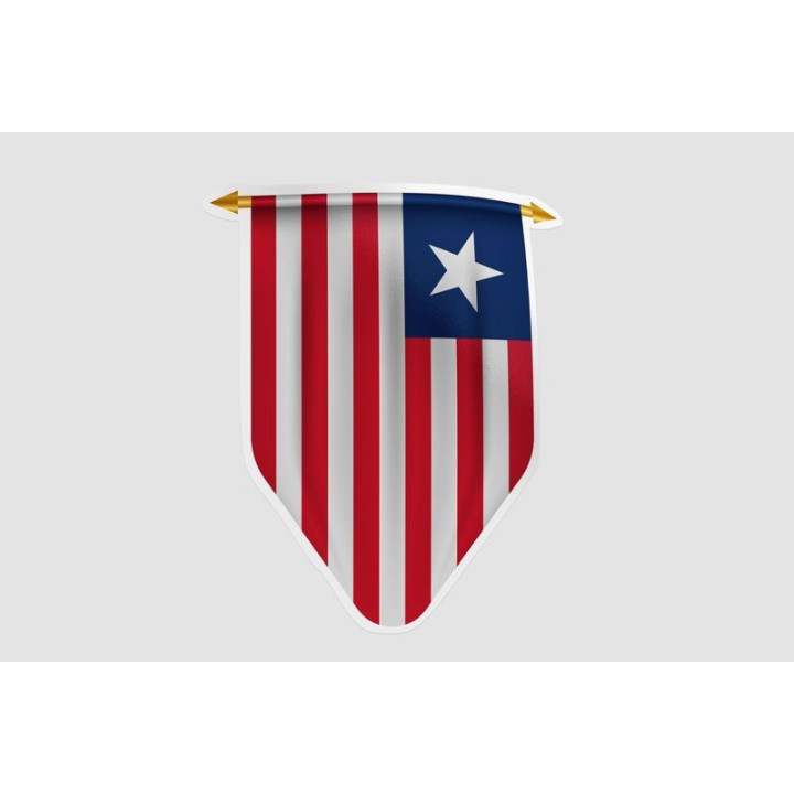 Liberia Flag Style 16 Sticker - DecalsHouse