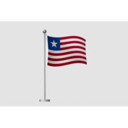 Liberia Flag Style 6 Sticker - DecalsHouse