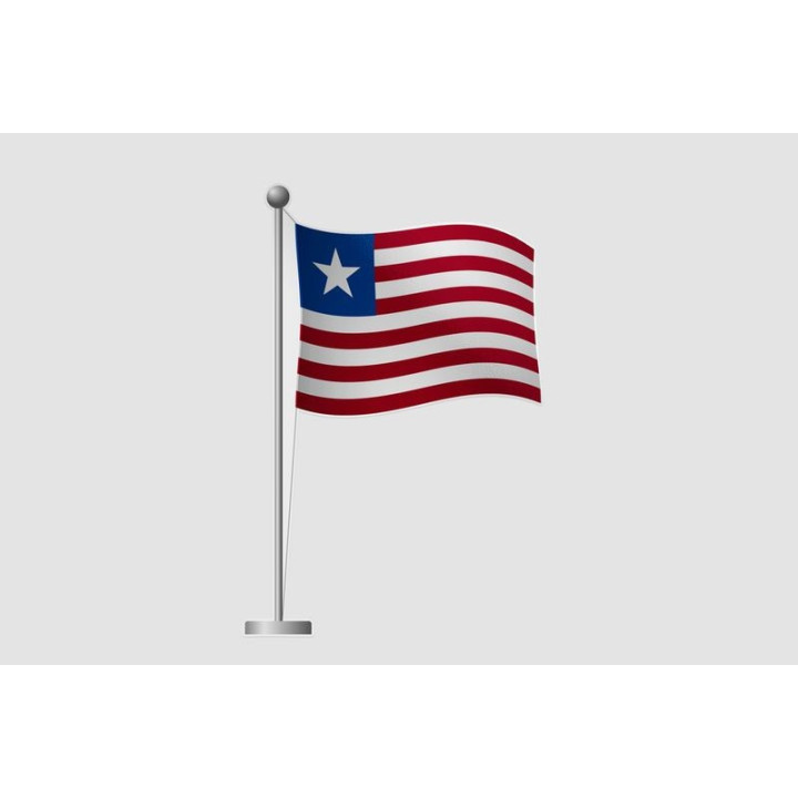 Liberia Flag Style 6 Sticker - DecalsHouse