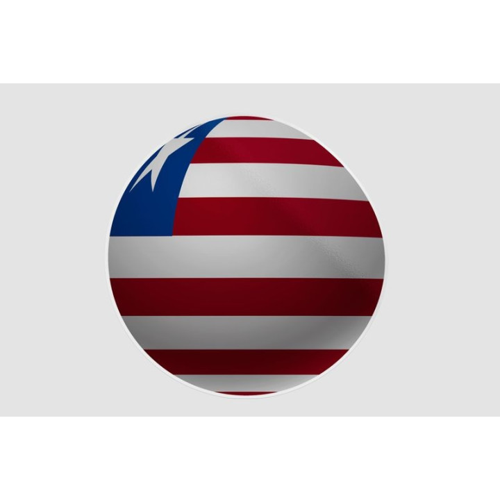 Liberia Flag Style 7 Sticker - DecalsHouse